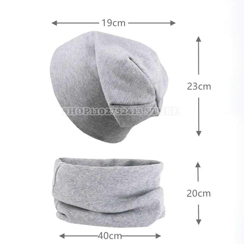 Lot de 2 bonnets tricotés et echarpes Gabby maison magique pour les bébés et nouveau-né, ensemble printemps, automne et hiver