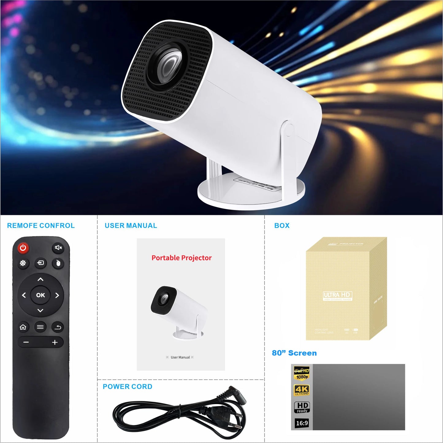 P30 Pro Mini projecteur intelligent Android WIFI 1080P natif 1280*720P BT5.0 Home Cinéma projecteur vidéo extérieur HDMI