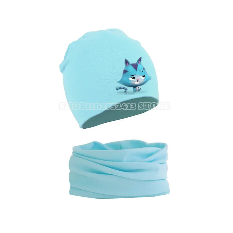 Lot de 2 bonnets tricotés et echarpes Gabby maison magique pour les bébés et nouveau-né, ensemble printemps, automne et hiver